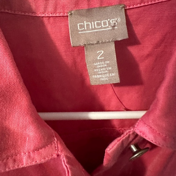 Chicos Jacket Bright Pink Size 2 - Picture 3 of 3